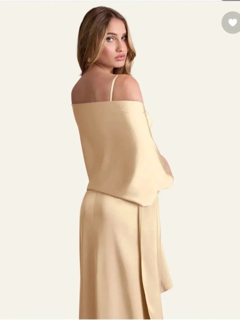 Azazie Women's Champagne  Stretch Satin Shawl Wrap  90 inch